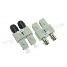 AD-TF-SM-50MM-DX ST母轉SC公50/125多模雙工轉接頭 光纖適配器 SC公-ST母雙芯多模公母轉接器 光纖耦合器法蘭 ST母轉SC公多模50-125雙工接頭